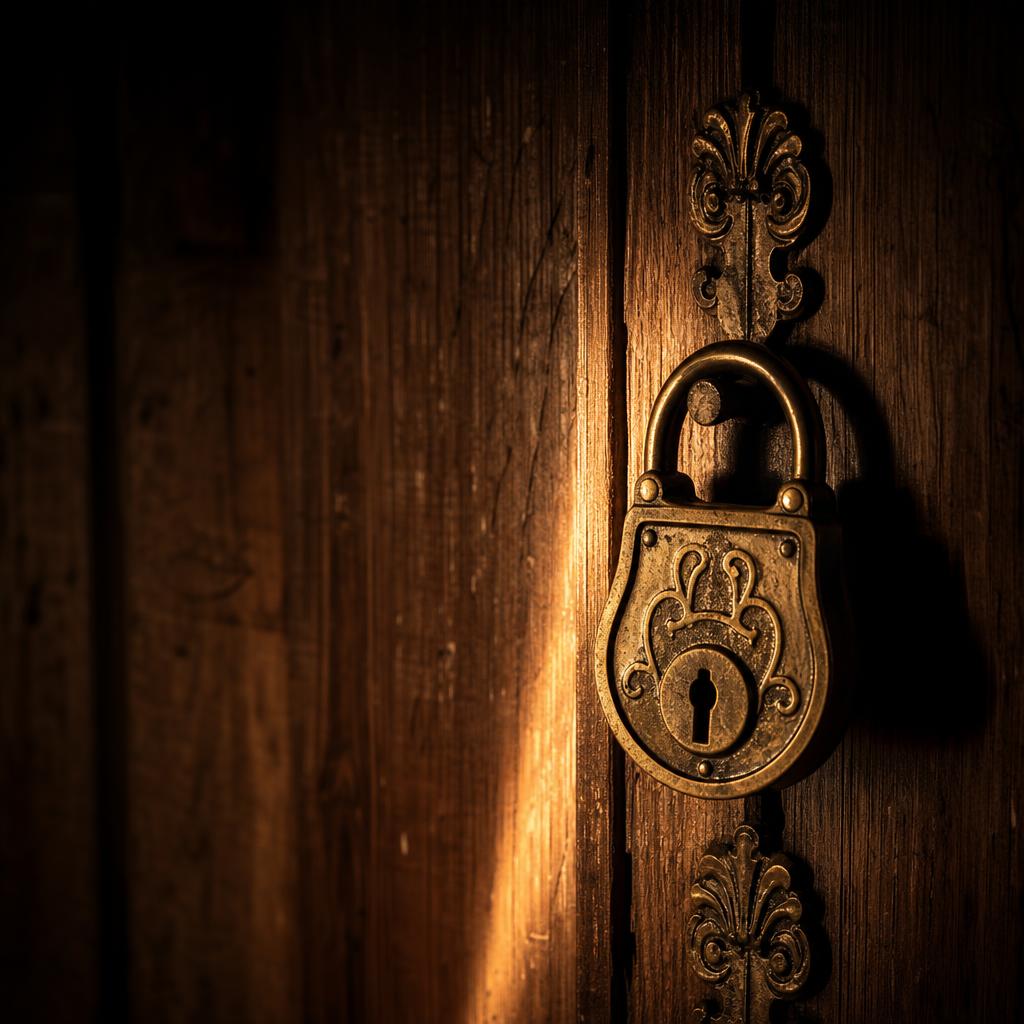 Antique brass padlock — security by design
